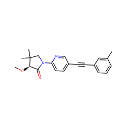 CO[C@@H]1C(=O)N(c2ccc(C#Cc3cccc(C)c3)cn2)CC1(C)C ZINC000144066929