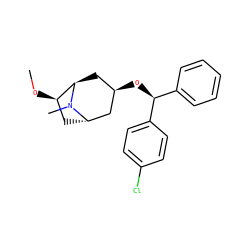 CO[C@@H]1C[C@H]2C[C@H](O[C@@H](c3ccccc3)c3ccc(Cl)cc3)C[C@H]1N2C ZINC000101147721