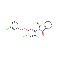 CO[C@@H]1C2=C(CCCC2)C(=O)N1c1cc(OCc2cccc(Cl)c2)c(Cl)cc1F ZINC000103207256