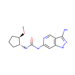 CO[C@@H]1CCC[C@H]1NC(=O)Nc1cc2[nH]nc(N)c2cn1 ZINC001772621367