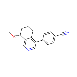 CO[C@@H]1CCCc2c(-c3ccc(C#N)cc3)cncc21 ZINC000205706870