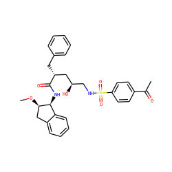 CO[C@@H]1Cc2ccccc2[C@@H]1NC(=O)[C@H](Cc1ccccc1)C[C@H](O)CNS(=O)(=O)c1ccc(C(C)=O)cc1 ZINC001772647705