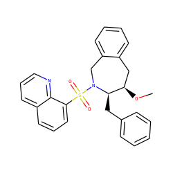 CO[C@@H]1Cc2ccccc2CN(S(=O)(=O)c2cccc3cccnc23)[C@@H]1Cc1ccccc1 ZINC000205483337