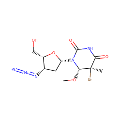 CO[C@@H]1N([C@@H]2C[C@H](N=[N+]=[N-])[C@H](CO)O2)C(=O)NC(=O)[C@@]1(C)Br ZINC000005723218