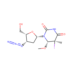 CO[C@@H]1N([C@@H]2C[C@H](N=[N+]=[N-])[C@H](CO)O2)C(=O)NC(=O)[C@@]1(C)I ZINC000005723228