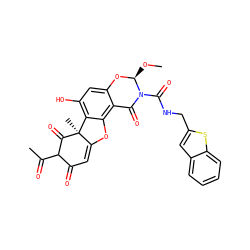 CO[C@@H]1Oc2cc(O)c3c(c2C(=O)N1C(=O)NCc1cc2ccccc2s1)OC1=CC(=O)C(C(C)=O)C(=O)[C@]13C ZINC000049802419
