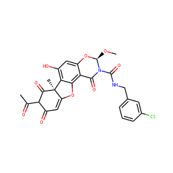 CO[C@@H]1Oc2cc(O)c3c(c2C(=O)N1C(=O)NCc1cccc(Cl)c1)OC1=CC(=O)C(C(C)=O)C(=O)[C@]13C ZINC000049780831