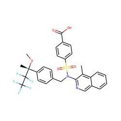 CO[C@](C)(c1ccc(CN(c2ncc3ccccc3c2C)S(=O)(=O)c2ccc(C(=O)O)cc2)cc1)C(F)(F)C(F)(F)F ZINC000261145878