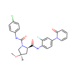 CO[C@]1(C)C[C@H](C(=O)Nc2ccc(-n3ccccc3=O)cc2F)N(C(=O)Nc2ccc(Cl)cc2)C1 ZINC000040917876