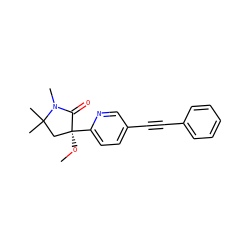 CO[C@]1(c2ccc(C#Cc3ccccc3)cn2)CC(C)(C)N(C)C1=O ZINC000204407418