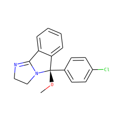 CO[C@]1(c2ccc(Cl)cc2)c2ccccc2C2=NCCN21 ZINC000013491082