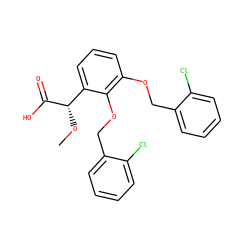 CO[C@H](C(=O)O)c1cccc(OCc2ccccc2Cl)c1OCc1ccccc1Cl ZINC000036310702