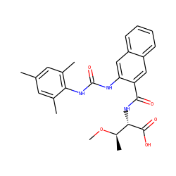 CO[C@H](C)[C@H](NC(=O)c1cc2ccccc2cc1NC(=O)Nc1c(C)cc(C)cc1C)C(=O)O ZINC000040915098