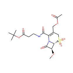 CO[C@H]1C(=O)N2C(C(=O)NCCC(=O)OC(C)(C)C)=C(COC(C)=O)CS(=O)(=O)[C@H]12 ZINC000026507527