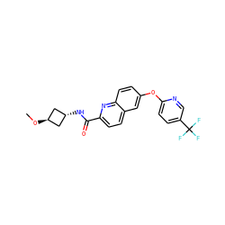 CO[C@H]1C[C@H](NC(=O)c2ccc3cc(Oc4ccc(C(F)(F)F)cn4)ccc3n2)C1 ZINC001772619363