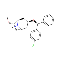 CO[C@H]1C[C@H]2C[C@H](O[C@@H](c3ccccc3)c3ccc(Cl)cc3)C[C@H]1N2C ZINC000100878446