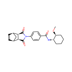 CO[C@H]1CCCC[C@@H]1NC(=O)c1ccc(N2C(=O)[C@H]3[C@H]4C=C[C@H](C4)[C@H]3C2=O)cc1 ZINC000084670173