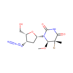 CO[C@H]1N([C@@H]2C[C@H](N=[N+]=[N-])[C@H](CO)O2)C(=O)NC(=O)[C@]1(C)Br ZINC000005723222