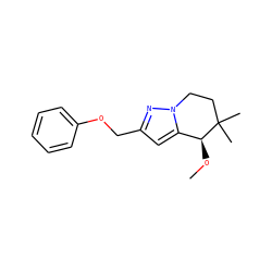 CO[C@H]1c2cc(COc3ccccc3)nn2CCC1(C)C ZINC000299840683