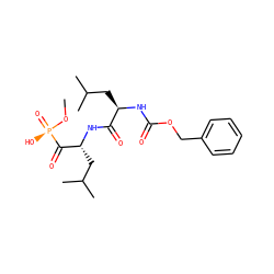 CO[P@](=O)(O)C(=O)[C@@H](CC(C)C)NC(=O)[C@@H](CC(C)C)NC(=O)OCc1ccccc1 ZINC000027302155