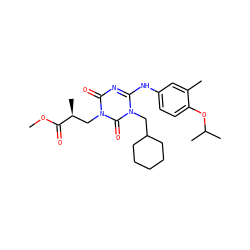 COC(=O)[C@@H](C)Cn1c(=O)nc(Nc2ccc(OC(C)C)c(C)c2)n(CC2CCCCC2)c1=O ZINC000200505293