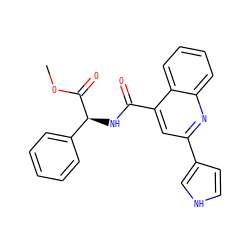 COC(=O)[C@@H](NC(=O)c1cc(-c2cc[nH]c2)nc2ccccc12)c1ccccc1 ZINC000013762368