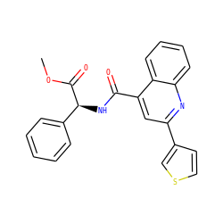 COC(=O)[C@@H](NC(=O)c1cc(-c2ccsc2)nc2ccccc12)c1ccccc1 ZINC000013762352