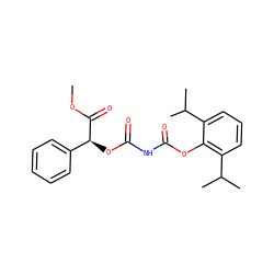 COC(=O)[C@@H](OC(=O)NC(=O)Oc1c(C(C)C)cccc1C(C)C)c1ccccc1 ZINC000013738023