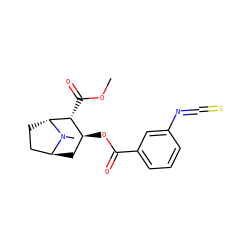 COC(=O)[C@@H]1[C@@H](OC(=O)c2cccc(N=C=S)c2)C[C@H]2CC[C@H]1N2C ZINC000100645143