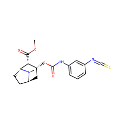 COC(=O)[C@@H]1[C@H](OC(=O)Nc2cccc(N=C=S)c2)C[C@H]2CC[C@H]1N2C ZINC000100737979