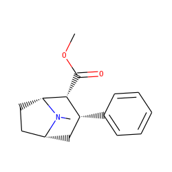 COC(=O)[C@@H]1[C@H](c2ccccc2)C[C@@H]2CC[C@H]1N2C ZINC000002383042