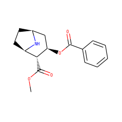 COC(=O)[C@@H]1[C@H]2CC[C@@H](C[C@H]1OC(=O)c1ccccc1)N2 ZINC000027186363