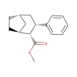 COC(=O)[C@@H]1[C@H]2CC[C@@H](C2)C[C@@H]1c1ccccc1 ZINC000100861307