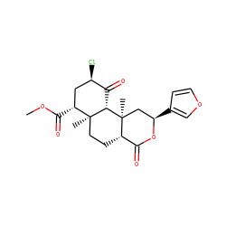 COC(=O)[C@@H]1C[C@@H](Cl)C(=O)[C@H]2[C@@]1(C)CC[C@H]1C(=O)O[C@H](c3ccoc3)C[C@]21C ZINC000038268471