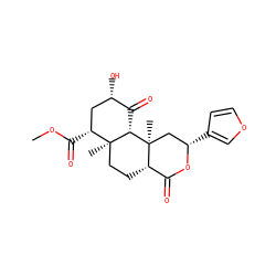 COC(=O)[C@@H]1C[C@H](O)C(=O)[C@H]2[C@@]1(C)CC[C@H]1C(=O)O[C@@H](c3ccoc3)C[C@]21C ZINC000082158010