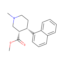 COC(=O)[C@@H]1CN(C)CC[C@@H]1c1cccc2ccccc12 ZINC000013806640