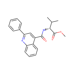 COC(=O)[C@H](NC(=O)c1cc(-c2ccccc2)nc2ccccc12)C(C)C ZINC000003178637