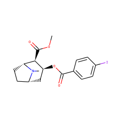 COC(=O)[C@H]1[C@@H](OC(=O)c2ccc(I)cc2)C[C@@H]2CC[C@H]1N2C ZINC000013606125