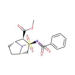 COC(=O)[C@H]1[C@@H](OC(=O)c2ccccc2)C[C@@H]2CC[C@H]1N2S(=O)(=O)N=C=O ZINC000013738787