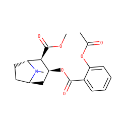 COC(=O)[C@H]1[C@@H](OC(=O)c2ccccc2OC(C)=O)C[C@H]2CC[C@H]1N2C ZINC000100795644