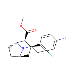 COC(=O)[C@H]1[C@@H](c2ccc(I)cc2)C[C@H]2CC[C@H]1N2CCCF ZINC000100037971