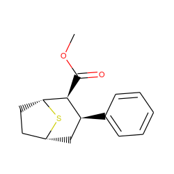 COC(=O)[C@H]1[C@@H](c2ccccc2)C[C@@H]2CC[C@H]1S2 ZINC000028644241
