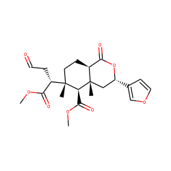COC(=O)[C@H]1[C@](C)([C@@H](CC=O)C(=O)OC)CC[C@H]2C(=O)O[C@H](c3ccoc3)C[C@]12C ZINC001772642009