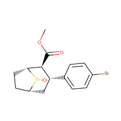 COC(=O)[C@H]1[C@H](c2ccc(Br)cc2)C[C@@H]2CC[C@H]1[S@+]2[O-] ZINC000028644838