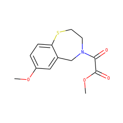 COC(=O)C(=O)N1CCSc2ccc(OC)cc2C1 ZINC000035284290