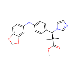 COC(=O)C(C)(C)[C@@H](c1ccc(Nc2ccc3c(c2)OCO3)cc1)n1ccnc1 ZINC000071315819