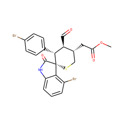 COC(=O)C[C@@H]1CS[C@]2(C(=O)Nc3cccc(Br)c32)[C@H](c2ccc(Br)cc2)[C@H]1C=O ZINC001772631730
