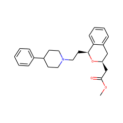 COC(=O)C[C@@H]1Cc2ccccc2[C@H](CCN2CCC(c3ccccc3)CC2)O1 ZINC000653831371