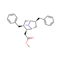 COC(=O)C[C@H]1[C@@H](Cc2ccccc2)C[C@@H]2[C@@H](Cc3ccccc3)C[C@H]1N2C ZINC000013776450