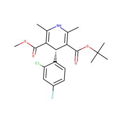 COC(=O)C1=C(C)NC(C)=C(C(=O)OC(C)(C)C)[C@@H]1c1ccc(F)cc1Cl ZINC000058603982